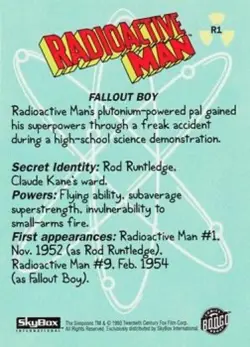 Fallout Boy R1 | The Simpsons 1993 Skybox Series 1 | Trading Card - Image 2