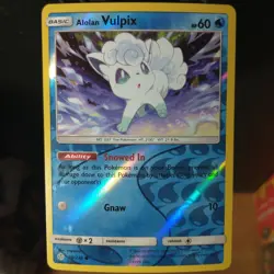 Alolan Vulpix 39/236 LP/NM Reverse Holo Cosmic Eclipse Pokemon Card snow ice fox - Image 1