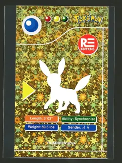 2024 POKEMON POKEDEX BLACK Card #197 Umbreon Peru Edition NM - Image 2