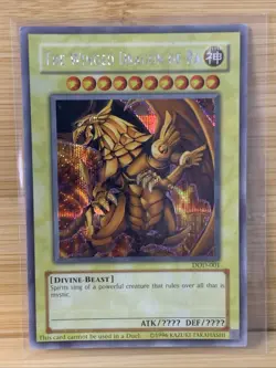 The Winged Dragon of Ra DOD-001 Dawn of Destiny Xbox Secret Rare Yugioh Card - Image 1
