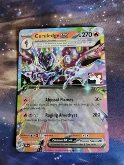 Ceruledge Ex Pokemon Prize Pack Series 7 Promo Pokemon Card NM/LP Stamp - Image 3