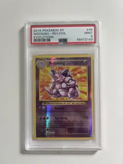 Pokemon Nidoking Reverse Holo Rare Card 45/108 XY Evolutions PSA 9 - Image 1