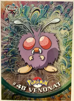 VENONAT #48, Series 1 - 2000, Topps TV Animation Edition Chrome Pokemon Card - Image 1