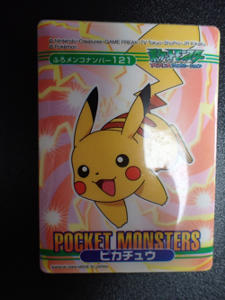 Pokemon Bandai Promo Waterproof Bathroom Menko Card Shining Pikachu #5643 - Image 1