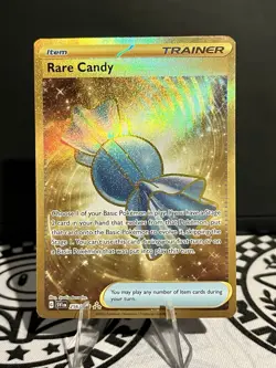 Pokemon Card TCG Scarlet & Violet Base Set Holo Gold Rare Candy 256/198 SV01 NM - Image 1