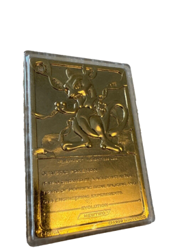 1999 Pokemon Plated Mewtwo Trading Card Burger King Limited Ed. 1999 Gold Luster - Image 5