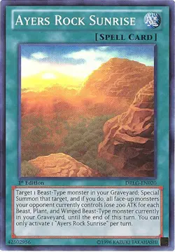 Yu-Gi-Oh Card - DRLG-EN020 - AYERS ROCK SUNRISE (super rare holo) - NM/M - Image 1