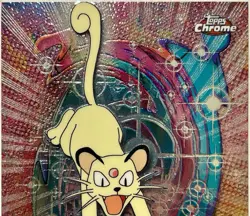 PERSIAN #53, Series 1 - 2000, Topps TV Animation Edition Chrome Pokemon Card - Image 5
