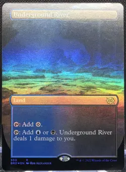 Underground River #300 The Brothers' War Foil Borderless Rare Alt. Art - Image 1