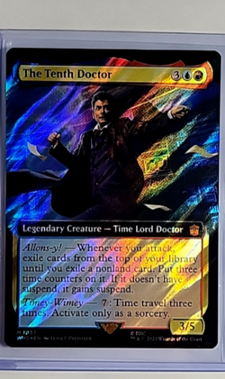 WHO Magic The Gathering Doctor Who Extended Art Surge Foil 1037 The Tenth Doctor - Image 1