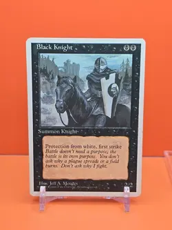 ⚫⚫⚫ 1995 Magic The Gathering BLACK KNIGHT 4TH EDITION PLAYED ⚫⚫⚫ - Image 1