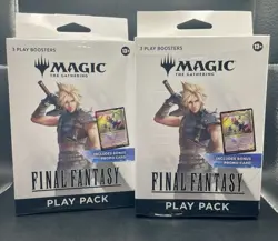 Lot of 2x MTG Final Fantasy Play Pack Boxes w/ Exclusive Promo (3 Packs + Promo) - Image 1