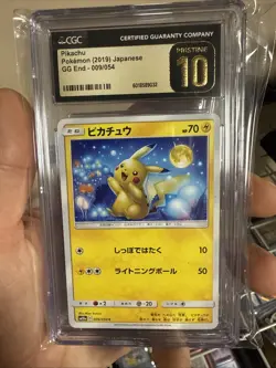 PIKACHU 009/054 GG END JAPANESE POKEMON CGC PRISTINE 10 - Image 1