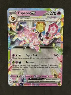 Espeon ex 034/131 Pokemon Prismatic Evolutions English Double Rare Tera - Image 1