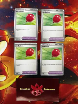 x4 Playset Air Balloon - 079/086 Black Bolt Uncommon Pokemon - NM/MINT - Image 1