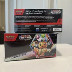LOT OF 2 - Pokemon TCG Scarlet & Violet Prismatic Evolutions Surprise Box Sealed - Image 2