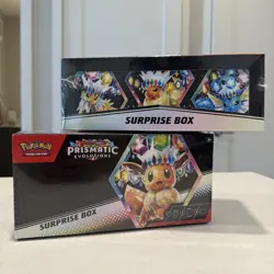 LOT OF 2 - Pokemon TCG Scarlet & Violet Prismatic Evolutions Surprise Box Sealed - Image 3