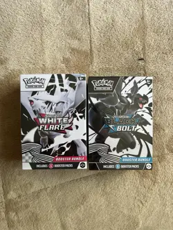 Pokemon Black Bolt and White Flare Booster Bundle Set of 2 Sealed New - Image 1