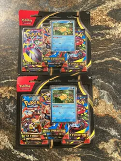 Pokemon Mega Evolution 3 Pack Blister [Psyduck] X2 Factory Sealed Brand New - Image 1