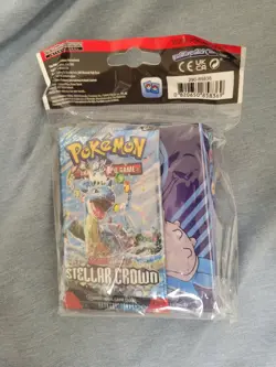 Stellar Crown Pokemon Booster Pack with Greninja Mini Portfolio Factory Sealed - Image 1