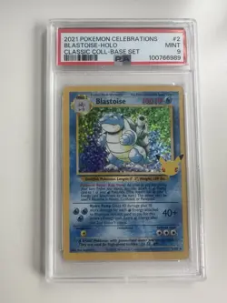 PSA 9 2021 Pokemon Celebrations Blastoise PSA 10 2/102 - Image 1