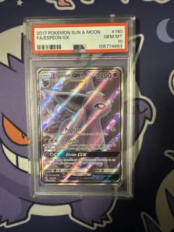 Pokemon Espeon GX Sun & Moon Full Art #140 PSA 10 Gem Mint - Image 1