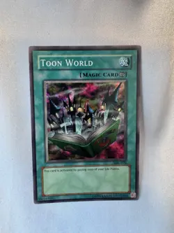 Yu-Gi-Oh TCG Magic Ruler #MRL-076 Toon World Super Rare MP - Image 2