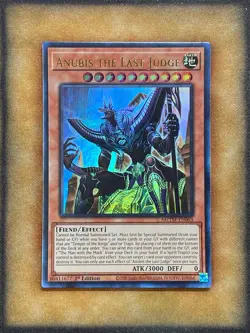 Yugioh Anubis The Last Judge MZTM-EN003 Ultra Rare 1st Ed NM - Image 1