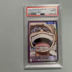 One Piece Card Monkey D Luffy L Leader Parallel PSA 10 Trading Card - Image 1