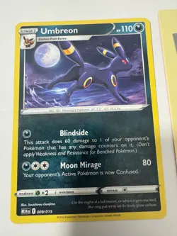 Umbreon Lot 09/15 English Pokemon Card & Let's Go Eevee Holo Chinese - Image 3