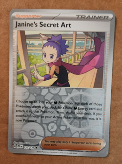 Pokemon- Janine's Secret Art 112/131- Reverse Holo Card- Prismatic Evolutions - Image 1