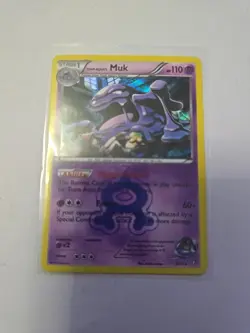 Team Aqua's Muk 8/34 HOLO Rare Pokemon XY Double Crisis TCG Card Near Mint NM - Image 2