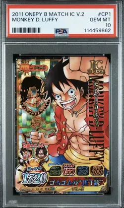 PSA 10 One Piece Berry Match IC V2 CP1 Monkey D Luffy Trading Card Rare - Image 1
