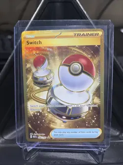 Switch Gold Secret Rare NM 206/165 Scarlet & Violet 151 Pokemon Card Fresh Pull - Image 1