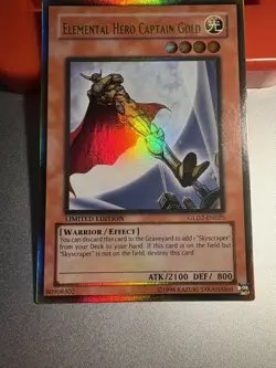 Yu-Gi-Oh Card: Elemental Hero Captain Gold GLD2-EN025 GOLD Rare Limited Ed - Image 5