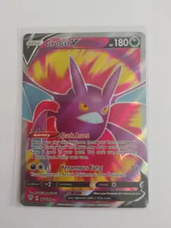 Crobat V - 182/189 - Pokemon Darkness Ablaze Sword & Shield Full Art Card NM - Image 1