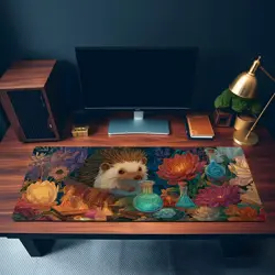 Hedgehog Alchemist Clever Animal Potion Maker Bloomburrow Magic MTG Playmat - Image 3