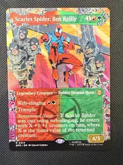 MTG Spider-Man BORDERLESS WEB-SLINGER R Scarlet Spider, Ben Reilly #0214 NM - Image 1