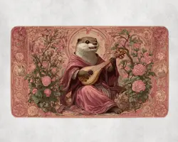 Otter Bard Musician Lute Bloomburrow Fantasy Animal Magic Gathering MTG Mat - Image 1