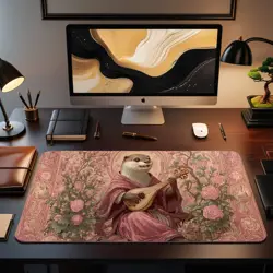 Otter Bard Musician Lute Bloomburrow Fantasy Animal Magic Gathering MTG Mat - Image 2