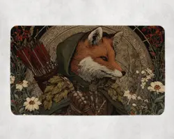 Fox Ranger Woodland Archer Bow Quiver Bloomburrow Fantasy Animal Magic MTG Mat - Image 1