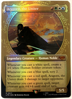 MTG Aragorn, the Uniter (Showcase Foil) The Lord of the Rings 317 LP - NM - Image 1