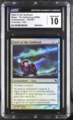 STEEL OF THE GODHEAD Shadowmoor Foil CGC 10 MTG [Nostalgium] - Image 1