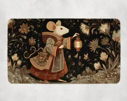 Mouse Cleric Fantasy Animal Priest Lantern Woodland Magic Gathering MTG Playmat - Image 1
