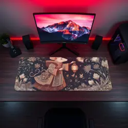Mouse Cleric Fantasy Animal Priest Lantern Woodland Magic Gathering MTG Playmat - Image 5