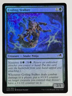 Coiling Stalker FOIL Kamigawa: Neon Dynasty 179 NM Magic MTG - Image 1