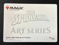 1 x Spider-Man India Art Card - Art Series: Marvel's Spider-Man - NM-Mint - MTG - Image 2