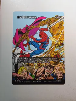 Feed the Swarm #16 FULL ART NM/M MTG Spiderman Magic Card Marvel - Image 1