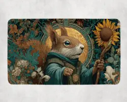 Squirrel Druid MTG Mat Woodland Mage - MTG Playmat - Image 1