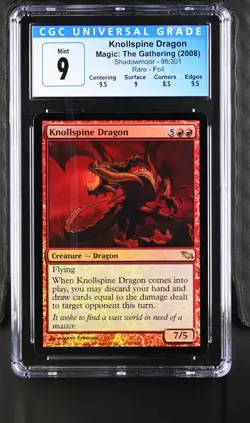 KNOLLSPINE DRAGON Shadowmoor Foil Rare CGC 9 MTG [Nostalgium] - Image 1